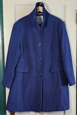 Larry Lavine Petite Womens Navy Blue Wool Blend Peacoat On-Seam Pockets Size XLP - Image 1 of 4