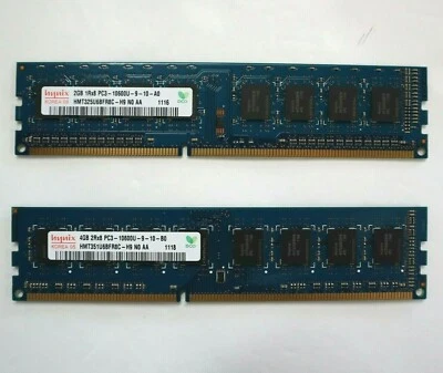 Hynix 6GB Total PC3-10600U 4GB 2Rx8 & 2GB 1Rx8 Desktop Memory DDR3 SDRAM - Image 1 of 4