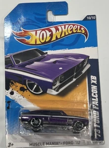 2012 Hot Wheels 73 FORD FALCON XB Purple 120/247 Muscle Mania 10 / 10 Plastic - Picture 1 of 3