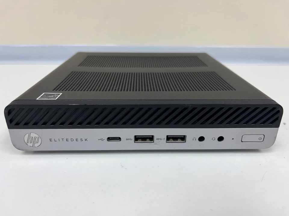 HP ELITEDESK 705 G4 Mini-PC AMD Ryzen 5 Pro 2400G 16GB/ 256GB NVME Wifi inc PSU - Image 1 of 3