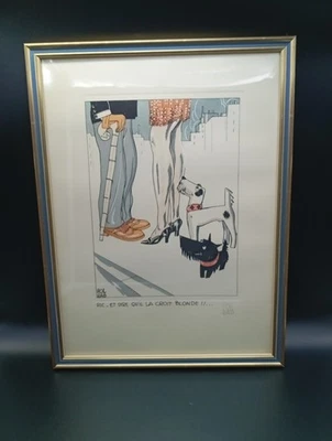 Estampe POL RAB     Ric_ Et Dire Qu'il  La Croit Blonde!!....    Art Déco Signé  - Photo 1/4