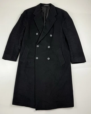 Vtg Ralph Lauren Men’s Wool/Cashmere Double Breasted Overcoat 42R Charcoal Gray - Image 1 of 4
