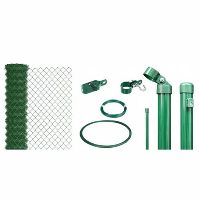 Maschendrahtzaun Komplettset Zaun Set Gartenzaunset bis 2m hoch bis100m lang - Bild 1 von 4