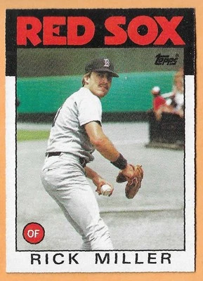 RICK MILLER BOSTON RED SOX #424 - TOPPS NM-MT 1986 - Image 1 of 2