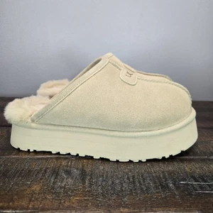 UGG Discoquette Mujer Talla 5 Zapatilla Sin Cordones Plataforma Mula Zapatos Arena Beige - Imagen 1 de 12
