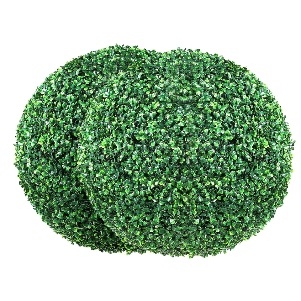 Vevor 2 Pcs 16” Artificial Plant Topiary Ball 4 Layer Faux Boxwood Balls