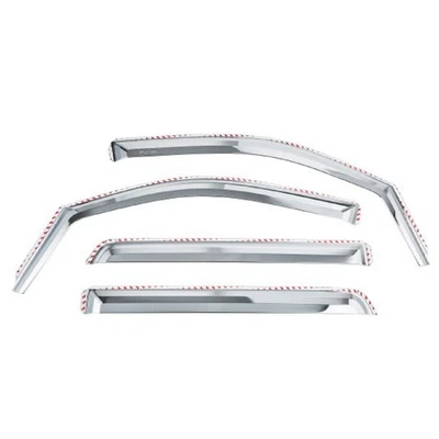 Putco 480440 4 Piece Tape On Chrome Window Visors for Silverado / Sierra Crew - Image 1 of 4