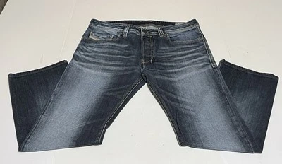 Jeans Diesel Industry Safado Regular SlimStraight Azul Etiqueta 32x30 Acortado 34x26 Foto 1 de 4