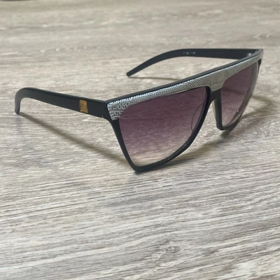 LAURA BIAGIOTTI Vintage Sunglasses White Pearl Black T 35-56 See Pics - Image 1 of 4