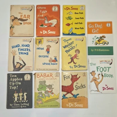 Dr. Seuss Beginner Books Lot of 11 Vintage 1960’s - 1980’s Book Club Editions Foto 1 de 4