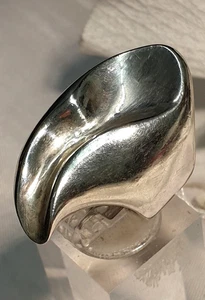 Massiver XL Statement Ring 925 Silber Deutschland um 1980 RG 56/17,7 mm - Bild 1 von 5