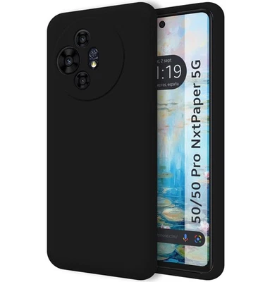 TUMUNDOSMARTPHONE Funda Silicona Líquida Ultra Suave para TCL 50 / 50 Pro NXTPAPER 5G color Negra