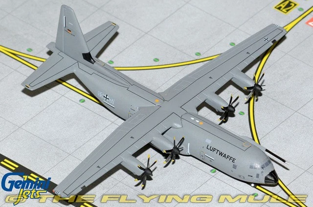 1 400 GeminiJets Luftwaffe Lockheed C-130J Super Hercules Aircraft Diecast Model