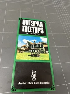 VINTAGE TRAVEL BROCHURE OUTSPAN TREETOPS NYERI KENYA WILDLIFE  1970s AFRICA - Bild 1 von 4