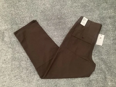 Pantalones Nike Life Para Hombre Calce Suelto Pierna Recta Fatiga Marrón Talla 34x30 - NUEVO Foto 1 de 4