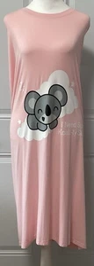 Damen OO Rosa Koala Schlafmantel Kurzarm Bamaboo Einheitsgröße  - Bild 1 von 16