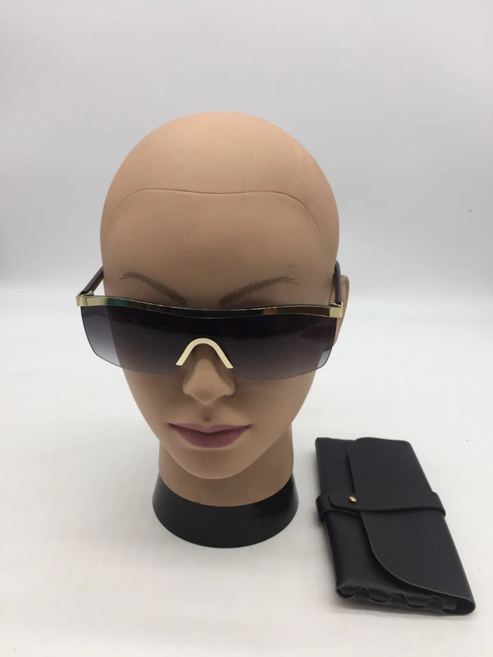 Gafas de sol Chanel para mujer con marco dorado/negro de diseñador de moda 55-15-147 lentes grises Foto 1 de 4