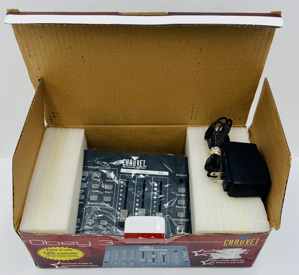 CHAUVET DJ Obey 3 Compact DMX Controller RGB LED Wash Lights - Image 1 of 4