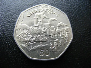G326x Isla de Man Navidad 50p 1984 ENVÍO GRATUITO - Imagen 1 de 2