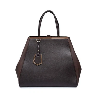 Fendi Brown Calfskin 2Jours Large Women's Tote Bag 8BH251 - Image 1 of 4