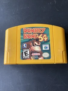 Donkey Kong 64 - (Nintendo N64)  Yellow Cartridge -  TESTED - GENUINE OEM - Picture 1 of 3