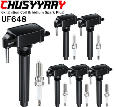 6x Bobina de encendido + 6x Bujía de iridio para Chrysler Town & Country 3,6L V6 Foto 1 de 4