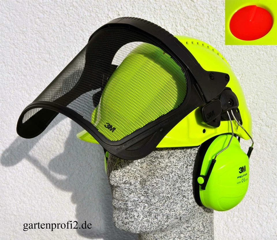 Forsthelm Set 3M Peltor G3000 gelb neongrün Metallvisier V5JKS - Bild 1 von 1