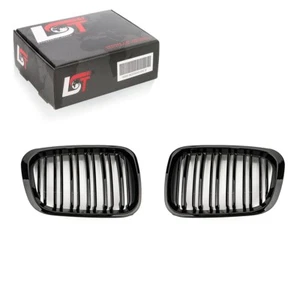 Performance Kühlergrill Doppelsteg Nieren glänzend Schwarz für BMW 3er E46 98-01 - Bild 1 von 10