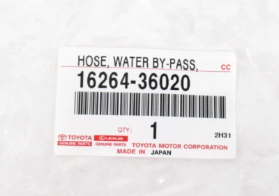Genuine OEM Toyota Scion 16264-36020 Water Coolant By Pass Hose 2011-2016 tC - Image 1 of 3