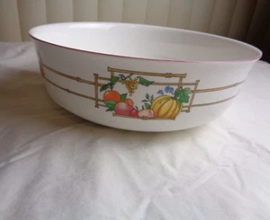VILLEROY & BOCH Fruit Pattern MON JARDIN Large Salad Serving Bowl, 9.5" diameter - Picture 1 of 8