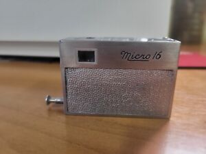 WHITTAKER Micro 16 Subminiature Vintage Spy Film Camera Silver Tone W/Spool