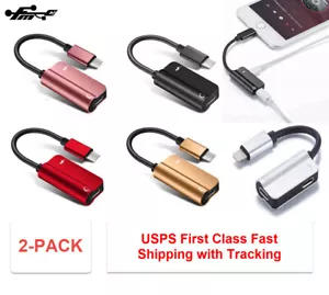 2 Pack Headphone Jack AUX Splitter Adapter n Charger For iPhone - Picture 1 of 6