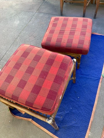 Vintage Matching Chair Seat and Back for a McGuire Reading Chair 21x23 & 24x24 Cover