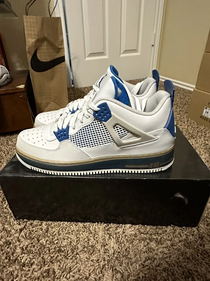 Nike Air Jordan Fusion 4 2009 azul militar 364352-141 talla 13 Deadstock raro Foto 1 de 4