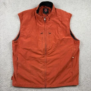 SCOTTeVEST Vest Mens 3XL Orange Full Zip Outdoor Travel Pockets Lined - Picture 1 of 24