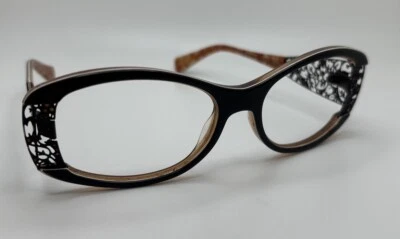 Gafas de sol Jean Lafont marco de lujo 537 marrón oscuro burdeos florales filigrana brazos Foto 1 de 4