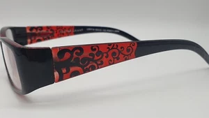 FOSTER GRANT ZUMA +1.50 or ZUMA +2.00 Reading Glasses - Black/Red Pattern *NEW* - Picture 1 of 10