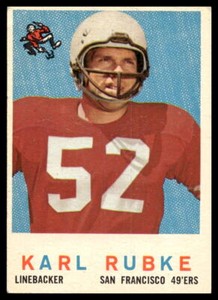 1959 Topps #112 Karl Rubke San Francisco 49ers VG-VGEX Crease