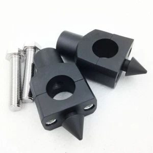 Spike Handlebar Risers Clamp fit 1" 25mm hanger For Honda Suzuki Kawasaki Yamaha - Imagen 1 de 10