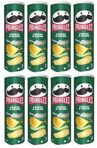 919687 8 X 165G TIN PRINGLES CHEESE & ONION FLAVOURED POTATO CHIPS & CRISPS - Bild 1 von 3
