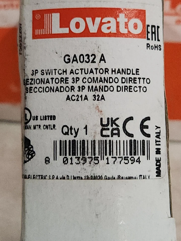 LOVATO GA032A SWITCH NSNP
