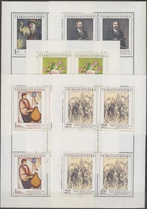 CHECOSLOVAQUIA - HOJAS DE IMPRESIÓN ARTE 1974 Mi. 2232-2236 Sc. 1980-1984 - **MNH** - Imagen 1 de 1