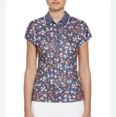 NUEVA CALLAWAY Opti-Dry Mujer Camisa de Golf Manga Corta Azul Talla Grande Floral $82 Foto 1 de 4