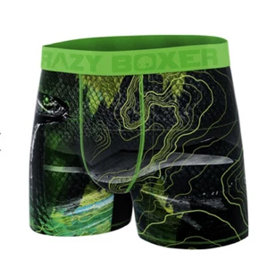 CRAZY BOXER Black & Green "SNAKE"  Boxer Briefs Men's LARGE NWT - Picture 1 of 3