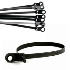 Marinco Ancor 8-inch Uv Marine Grade Black Mounting Cable Zip Ties - 100 Pack
