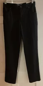 NWT! Calvin Klein Jr Misses BLACK Pants/ 16 Mod STRETCH Fit STRAIGHT 28 x 29" L - Picture 1 of 5