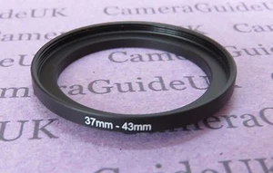 37mm to 43mm Male-Female Stepping Step Up Filter Ring Adapter 37mm-43mm - Picture 1 of 2