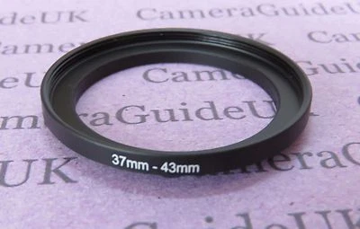 37mm to 43mm Male-Female Stepping Step Up Filter Ring Adapter 37mm-43mm  - Image 1 of 2