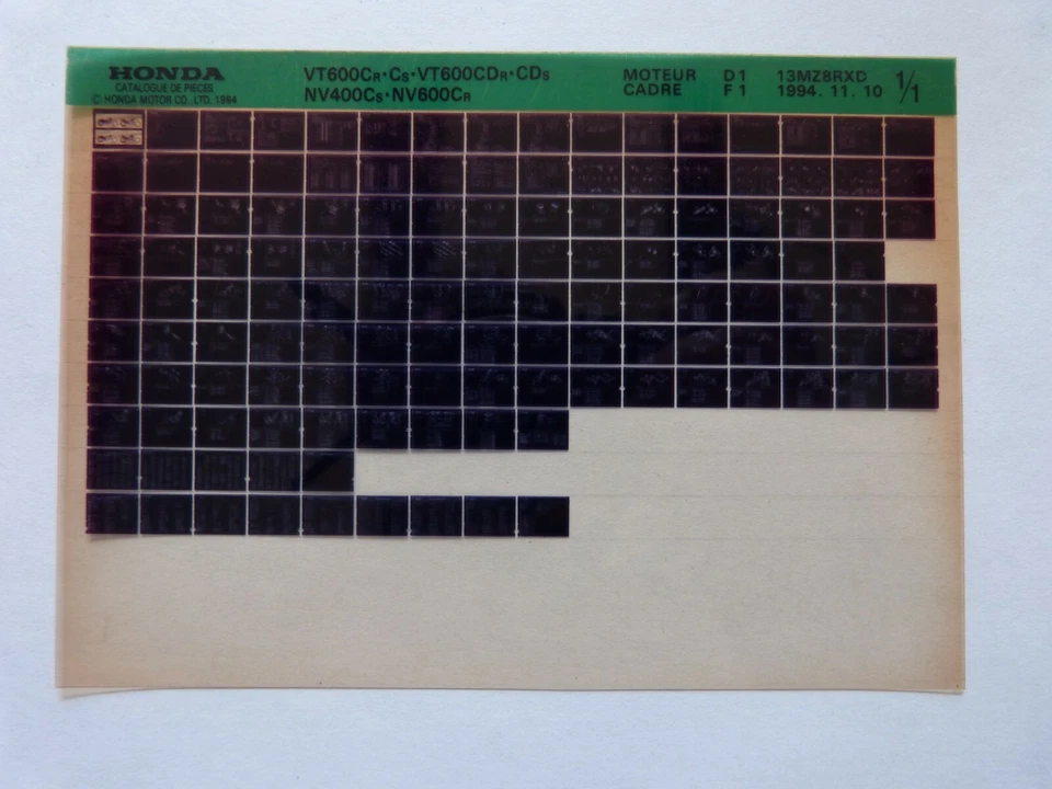 Microficha Moto Honda : VT600Cr Cs Cdr Cds / NV400Cs NV600Cr Desde 1994 - Imagen 1 de 1