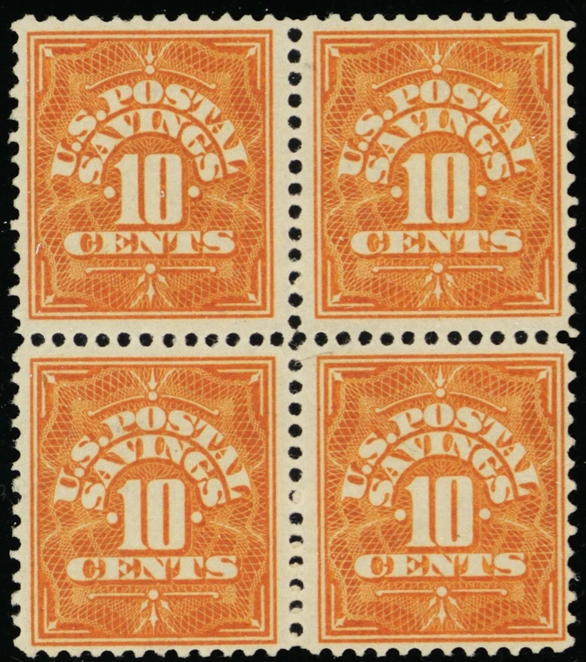 PS1, Mint VF 10¢ NH/LH Block of Four Stamps - Stuart Katz - Image 1 of 1
